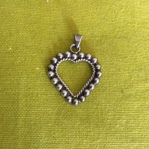 Vintage 925 Sterling silver heart pendant